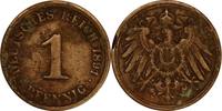 DEUTSCHLAND 1 Pfennig J 10 - Kursmünze aus dem Kaiserreich -