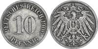 DEUTSCHLAND 10 Pfennig J 13 - Kursmünze aus dem Kaiserreich -
