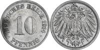 DEUTSCHLAND 10 Pfennig J 13 - Kursmünze aus dem Kaiserreich -