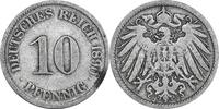 DEUTSCHLAND 10 Pfennig J 13 - Kursmünze aus dem Kaiserreich -