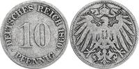 DEUTSCHLAND 10 Pfennig J 13 - Kursmünze aus dem Kaiserreich -