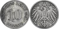 DEUTSCHLAND 10 Pfennig J 13 - Kursmünze aus dem Kaiserreich -
