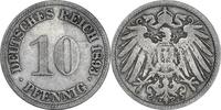 DEUTSCHLAND 10 Pfennig J 13 - Kursmünze aus dem Kaiserreich -