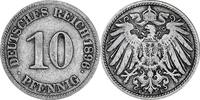 DEUTSCHLAND 10 Pfennig J 13 - Kursmünze aus dem Kaiserreich -