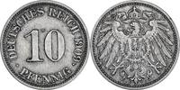 DEUTSCHLAND 10 Pfennig J 13 - Kursmünze aus dem Kaiserreich -