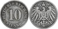 DEUTSCHLAND 10 Pfennig J 13 - Kursmünze aus dem Kaiserreich -