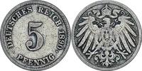 DEUTSCHLAND 5 Pfennig J 12 - Kursmünze aus dem Kaiserreich -