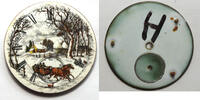 Sonstiges Winter Horse Drawn Sleigh Hampden 18 Size Pocket Watch Porcelain Dial LW513 -