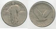 USA Standing Liberty Quarter 1926-S Silver 25c San Francisco Mint - KR68 -
