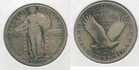 USA Standing Liberty Quarter 1928-D Silver 25c Denver Mint - KR77 -