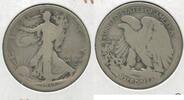 USA Half Dollar 1917-D Obverse MM Silver Walking Liberty 50c Denver Mint - KR206 -