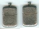Sonstiges Postage Stamps Hammered SilverPlate Holder Vintage - KR790 -