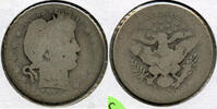 USA Quarter 1914-S Barber Silver  - Semi Key Date - San Francisco Mint -... 68,24 EUR prix TTC + 19,58 EUR frais d'envoi