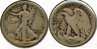 USA Half Dollar 1917-S Walking Liberty Silver - Obverse - San Francisco Mint - BX543 -