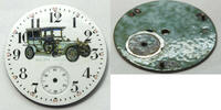 Sonstiges Hampden 12 Size Rolls Royce Silver Ghost Pocket Watch Porcelain Dial LW307 -