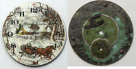 Sonstiges Hampden 12 Size Winter Horse Drawn Sleigh Pocket Watch Porcelain Dial LW309 -