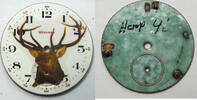 Sonstiges Hampden 12 Size 6 Point Elk Buck Hunting Pocket Watch Porcelain Dial LW313 -