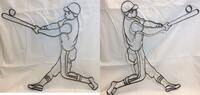 Sonstiges Lot of 2 Baseball Player Iron Decorative Metal Wall Art 30 New Ball Batter DM62 -