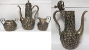Sonstiges Sterling Peter L Krider Silver 3-Piece Set Chocolate Demitasse Pot Antique JT582 -
