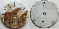 Sonstiges Waltham 18 Size Cheetah Mother + Cubs Nature Pocket Watch Porcelain Dial LW527 -
