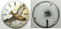 Sonstiges Elgin 18 Size Pale Mallard Duck Bird Color Pocket Watch Porcelain Dial - LW258 -