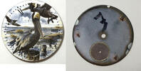 Sonstiges Elgin 18 Size Pelican Bird Lake Wildlife Pocket Watch Porcelain Dial Natur LW355 -