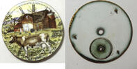 Sonstiges Elgin 18 Size Cow Pasture Farm Animals Pocket Watch Porcelain Dial Nature LW360 -