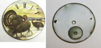 Sonstiges Seth Thomas 18 Size Turkey Gobbler Birds Hen Pocket Watch Porcelain Dial - LW394 -