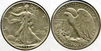 USA Half Dollar 1938-D Walking Liberty Silver - Denver Mint - J498 -