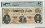 USA Banknoten 1861 $ $10 Confederate States Of America Currency PMG VF30 Note T-26 - SS515 -