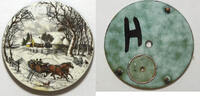 Sonstiges Hampden 16 Size Winter Horse Drawn Sleigh Ride Pocket Watch Porcelain Dial LW424 -