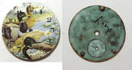 Sonstiges Mallard Drake Ducks at Pond Hampden 16 Size Pocket Watch Porcelain Dial LW430 -