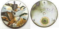 Sonstiges Waltham 14 Size Canadian Geese Birds Nature Pocket Watch Porcelain Dial LW446 -