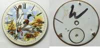 Sonstiges Waltham 14 Size Mallard Drake Duck Bird Flight Pocket Watch Porcelain Dial LW445 -