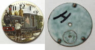 Sonstiges Hampden 16 Size 4-6-0 Steam Locomotive Train Pocket Watch Porcelain Dial LW436 -
