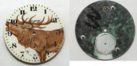 Sonstiges Waltham 12 Size Hunting Bull Buck Elk Bugling Pocket Watch Porcelain Dial LW453 -