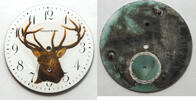 Sonstiges Waltham 12 Size 6 Point Bull Elk Buck Hunting Pocket Watch Porcelain Dial LW454 -