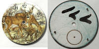 Sonstiges Illinois 18 Size White Tailed Deer Buck Doe Pocket Watch Porcelain Dial LW320 -