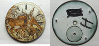 Sonstiges Hampden 18 Size White Tailed Deer Buck Nature Pocket Watch Porcelain Dial LW523 -