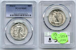 USA Half Dollar 1944-S Walking Liberty Silver PCGS MS 65 San Francisco Mint - K161 -