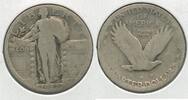 USA Standing Liberty Quarter 1927-S Silver 25C San Francisco Mint - SS692 -