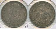 USA Bust Half Dollar Square Base 2 Large 8s Silver 50c Philadelphia - SS708 -
