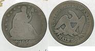 USA Seated Liberty Half Dollar 1854-P Arrows Silver 50c Philadelphia Mint - SS726 -