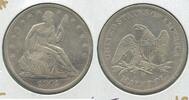 USA Seated Liberty Half Dollar 1861-O Silver 50c New Orleans Mint - SS734 -