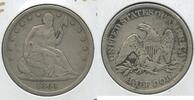 USA Seated Liberty Half Dollar 1863-S Silver 50c San Francisco Mint - SS735 -