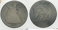 USA Seated Liberty Half Dollar 1875-S Silver 50c San Francisco Mint - SS744 -