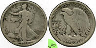 USA Half Dollar 1918-D Walking Liberty Silver - Denver Mint - K247 -