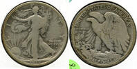 USA Half Dollar 1917-S Walking Liberty Silver - Obverse - San Francisco Mint - K239 -