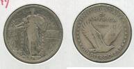 USA Standing Liberty Quarter 1917-D Type 1 Silver SLQ 25c Denver mint - ST265 -