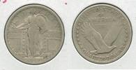 USA Standing Liberty Quarter 1917-S Type 1 Silver SLQ 25c San Francisco mint - ST268 -